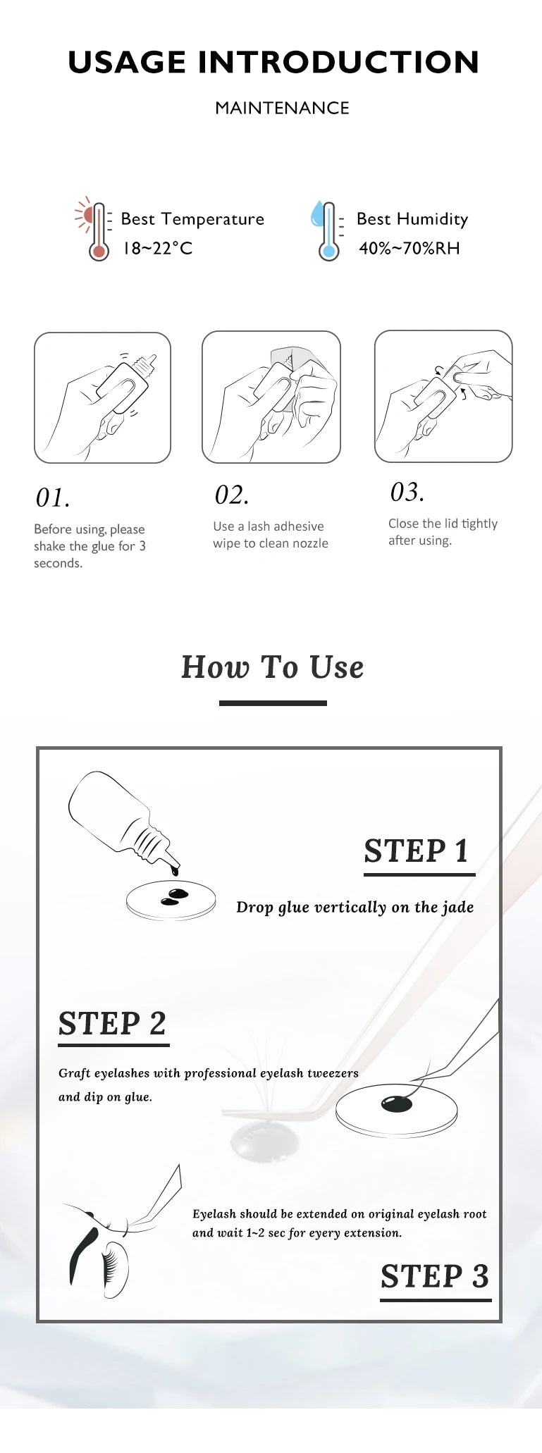 MACY X PRO Eyelash Extension Glue - 0.5s Fast Dry, Low Fume, 6-Week Hold