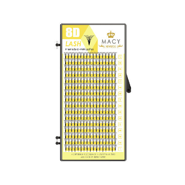 Macy 8D Volume Eyelash Extensions: Pre-Made Fans for Instant Glamour