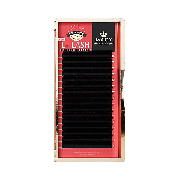 MACY Super Gold L+ Curl Eyelash Extensions for Dramatic Lifted Look