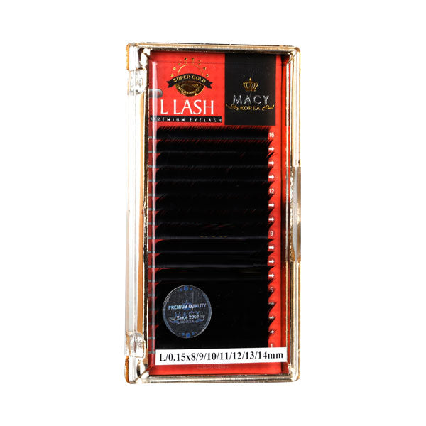 MACY Super Gold L-Curl Eyelash Extensions for Professional Dramatic Look Easy Application