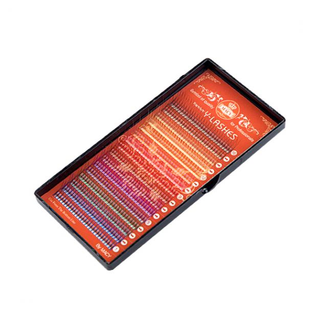 Premium Vibrant Y-Shaped Color Eyelash Extensions for Unique Volume Designs