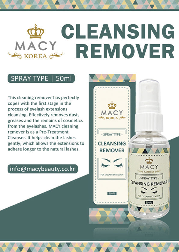 MACY Pre-Treatment Eyelash Extension Cleansing Remover Spray 1.7oz Gentle Formula