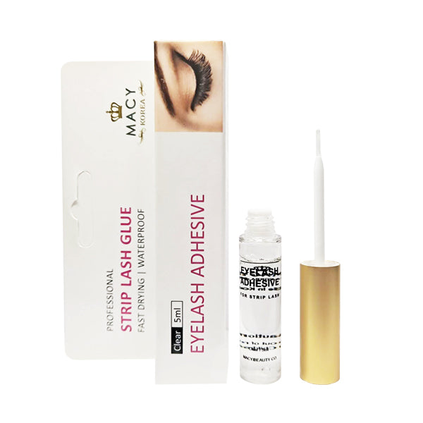 Long-Lasting Clear Strip Eyelash Adhesive Glue - 12-Hour Hold, Gentle Formula
