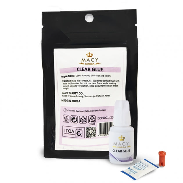 MACY Professional Clear Eyelash Extension Adhesive Glue - Low Fume, Fast Drying
