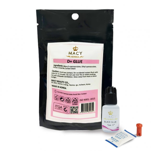 Professional Fast-Drying Eyelash Extension D+ Glue – Strong Hold, Low Fume, Black