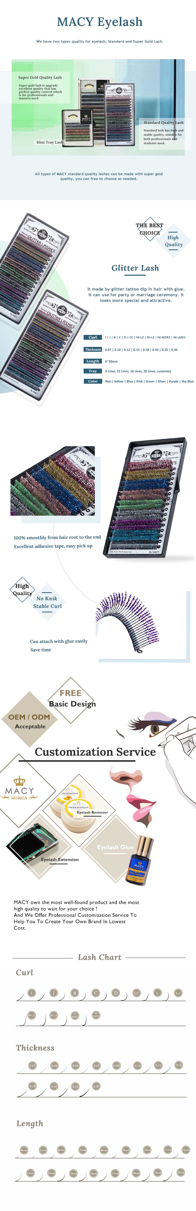 Premium Glitter Eyelash Extensions for Parties & Ceremonies, Multi-Color Sparkle