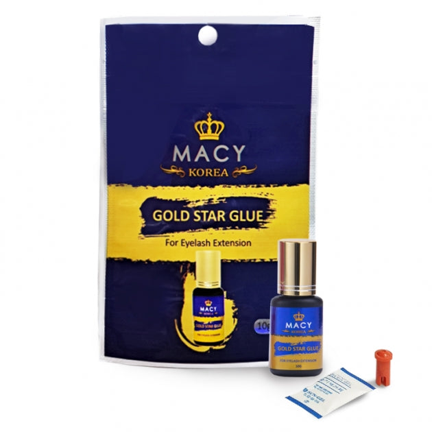 MACY Professional Gold Star Eyelash Extension Glue - Fast Drying, Long Lasting