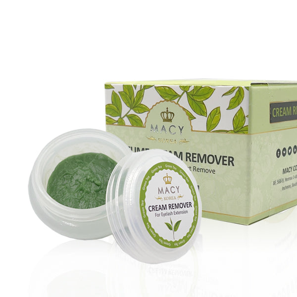 MACY Professional Green Tea Scented Eyelash Extension Cream Remover 15g - Gentle & Fast