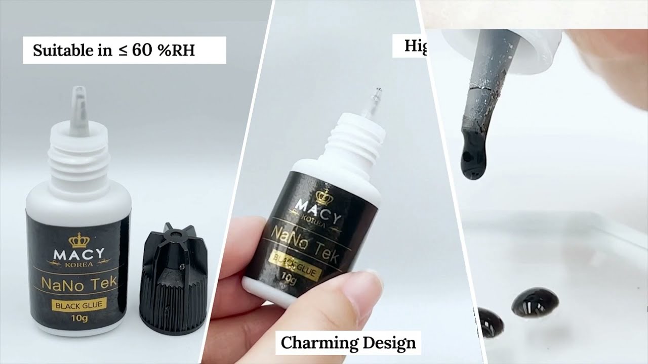 MACY Nano Tek Professional Eyelash Extension Glue - Fast Drying, Strong Hold, Low Fume