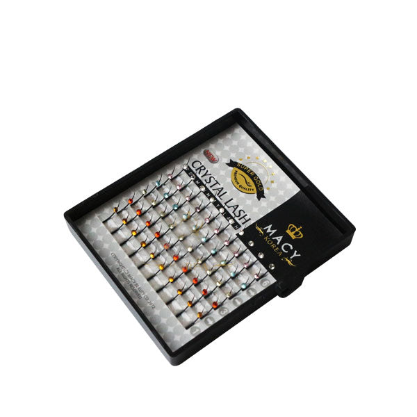 Super Gold Crystal Lash: Luxury Eyelash Extensions with Sparkling Tips, 6 Colors Available