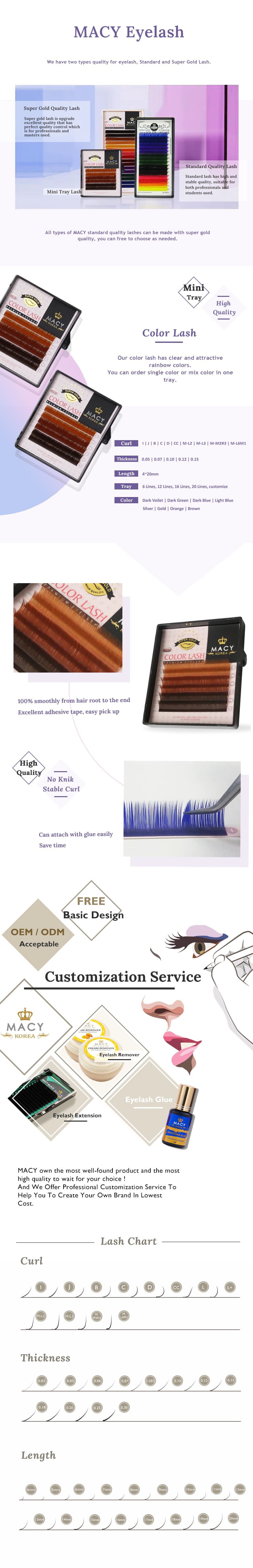 Vibrant Super Gold Color Eyelash Extensions: Rainbow Hues, Customizable Curls, Lengths