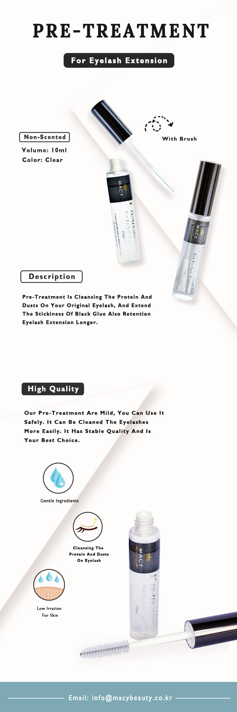 MACY Professional Eyelash Extension Pre-Treatment Cleanser for Enhanced Retention 10ml