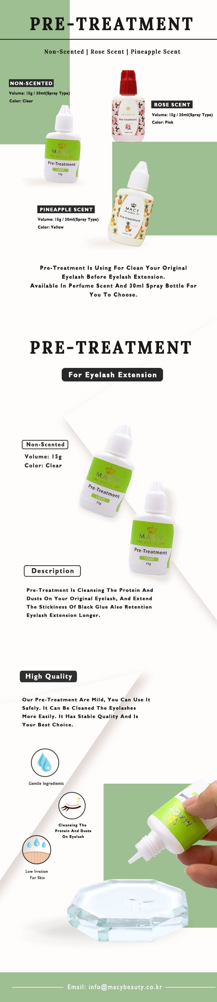 MACY Professional Eyelash Extension Pre-Treatment Cleanser Non-Scented 0.53 oz