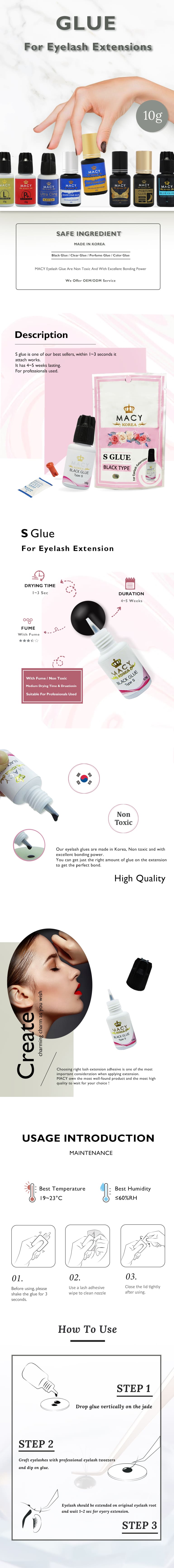 MACY S Glue Professional Eyelash Extension Adhesive: Fast Drying, Long Lasting Black Formula