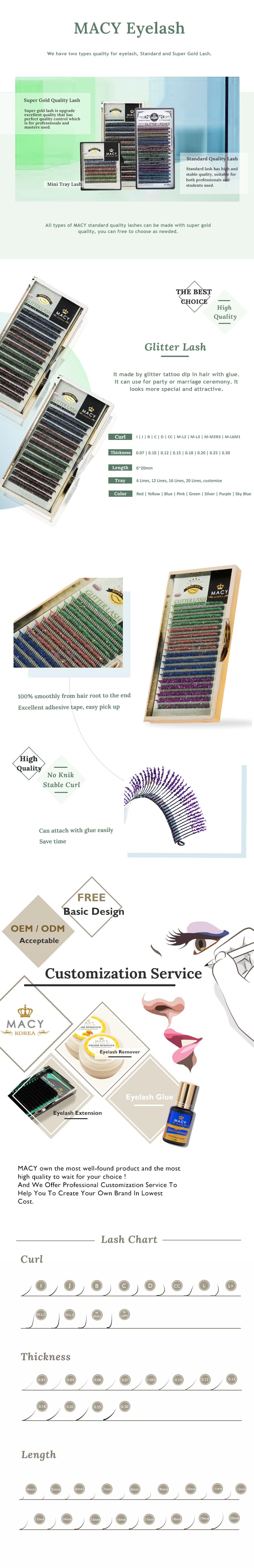 Macy SG Glitter Eyelash Extensions for Party & Special Events - Ultimate Sparkle