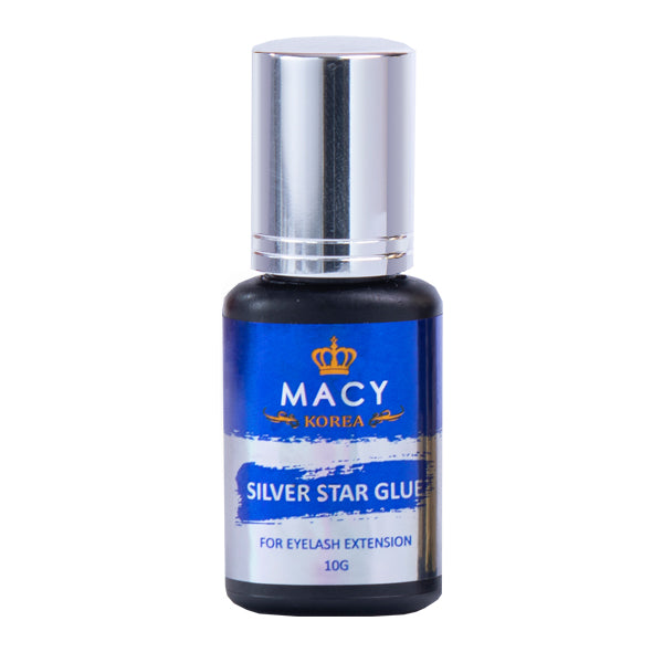 MACY Silver Star Eyelash Extension Glue: Rapid 0.5 Second Dry, 6 Week Hold