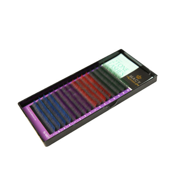 Premium Two-Tone Eyelash Extensions: Vibrant Color Fusion for Volume & Lift