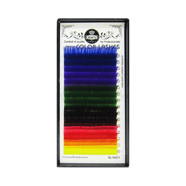 Vibrant Professional Color Eyelash Extensions: Diverse Curls, Thicknesses, Lengths, and Hues