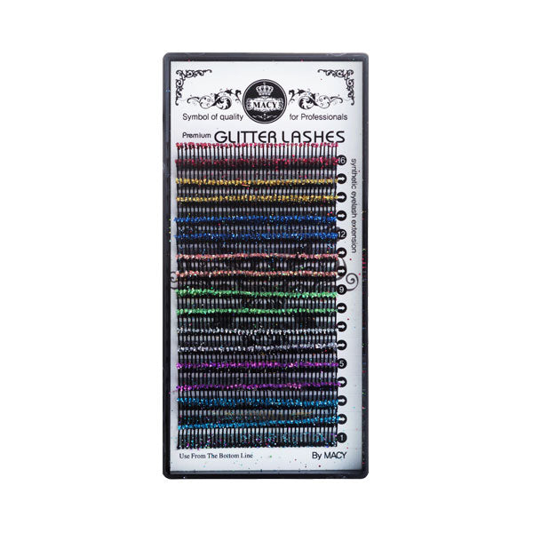 Premium Glitter Eyelash Extensions for Parties & Ceremonies, Multi-Color Sparkle