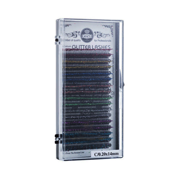 Premium Glitter Eyelash Extensions for Parties & Ceremonies, Multi-Color Sparkle