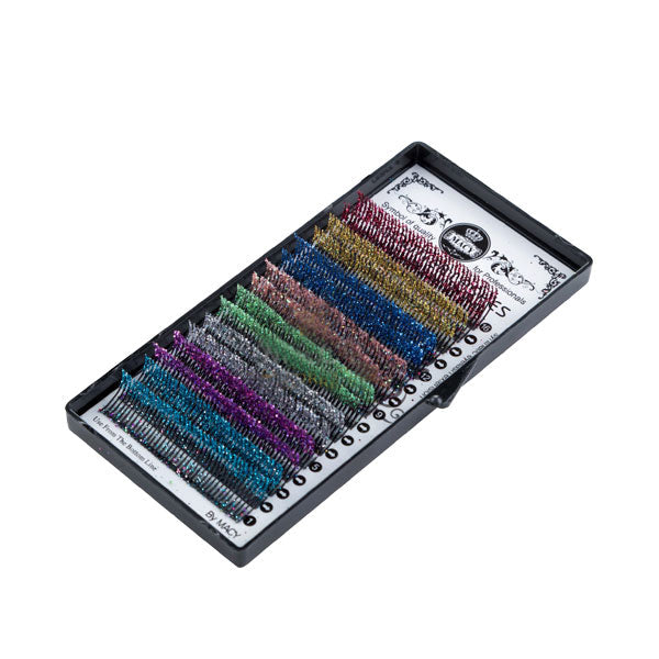 Premium Glitter Eyelash Extensions for Parties & Ceremonies, Multi-Color Sparkle